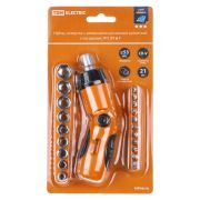 Набор, отвертка с реверсивно-рычажной рукояткой с насадками, №2, 21 предмет «Алмаз» TDM