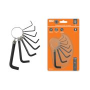 Набор ключей «HEX» на кольце  8 шт.: 1.5 - 8 мм, углеродистая сталь, блистер «Гранит» TDM