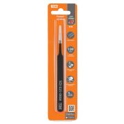 Пинцет прямой 120 мм, плоское жало 3 мм, нерж., антистатич. покр., блистер, «Рубин» TDM