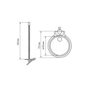 Лупа настольная круглая, d 105 мм, 2-х/5-ти крат. увел., клипса, гиб. штанга, LED подсв., 3хААА, TDM