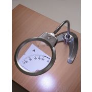 Лупа настольная круглая, d 125 мм, 2-х/5-ти крат. увел., опора, гиб. штанга, LED подсв., 3хААА, TDM