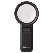 Лупа ручная круглая, d 68 мм, 6-ти крат. увел., LED подсветка, 2хАА, TDM