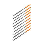 Набор надфилей 10 шт, Ø3 мм, длина 140 мм, пластиковая рукоятка, «Рубин» TDM