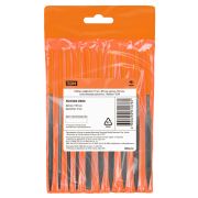 Набор надфилей 10 шт, Ø4 мм, длина 160 мм, пластиковая рукоятка, «Рубин» TDM