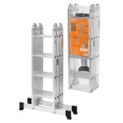 Лестница-трансформер алюминиевая ЛТА4х4, 4 секции по 4 ступени, h=433/209/117 см, 11,7 кг TDM