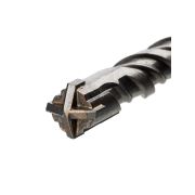 Бур по бетону, 10×210×150 мм, SDS-Plus, 4 резца, пластиковый держатель, 1 шт, «Рубин» TDM