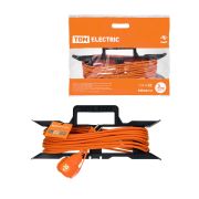 Удлинитель-шнур силовой на рамке УШ6 TDM (штепс. гнездо, 20м ПВС 2х0,75) У-11001