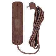 Удлинитель бытовой  У04В выключатель, 4 гнезда, 5метров,2П+3, ПВС 3х1мм2 «Эко» (бук) 16А/250В TDM