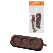 Удлинитель бытовой У3 3 гнезда, 5метров,2П б/з, ПВС 2х0,75мм2 «Эко» (бук) 10А/250В TDM