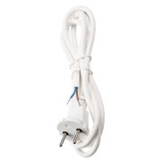 Шнур сетевой с вилкой ПВС-ВП 2x0,75мм² 3м б/з белый TDM