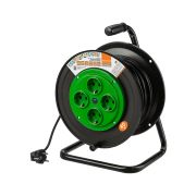 Удлинитель на катушке силовой народный 4 гнезда ПВС 3500 Вт с/з, 40м УС1-43131