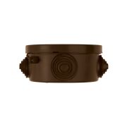 Распаячная коробка ОП D85х40мм, крышка, «ЭКО» (венге), IP54, 4вх.  инд. штрихкод TDM