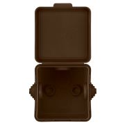 Распаячная коробка ОП 65х65х50мм, крышка, «ЭКО» (венге), IP54, 4вх. инд. штрихкод TDM