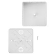 Коробка распаячная КР 100х100х44 ОП белая, IP40, инд. штрихкод TDM