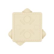 Распаячная коробка ОП 100х100х55мм, крышка, IP54, 8вх., сл. кость, инд. штрихкод TDM