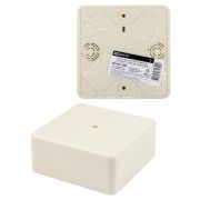 Коробка распаячная КР 100х100х44 ОП, сл. кость, IP40, инд. штрихкод TDM