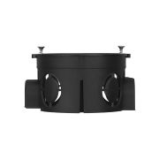 Установочная коробка СП D68х42мм, саморезы, стыковочные узлы, черная, IP20, TDM