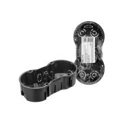 Установочная коробка СП 2-х местная, 141х70х45мм, саморезы, IP20, инд. штрихкод, TDM