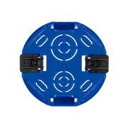 Установочная коробка СП D68х45мм, саморезы, пл. лапки, синяя, IP20, TDM