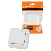 Выключатель 1-кл. открытой установки IP20 10А, белый «Ладога» TDM