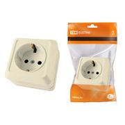 Розетка 2П+З открытой установки IP20 16А, сл. кость «Ладога» TDM