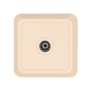 Розетка TВ простая (0-2400 Гц, «мама») открытой установки, IP20 сл. кость «Ладога» TDM