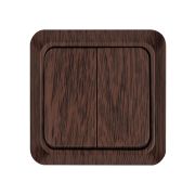 Выключатель 2-кл. открытой установки IP20 10А, бук «Ладога» TDM