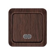 Выключатель 1-кл. открытой установки с подсветкой IP20 10А, бук «Ладога» TDM