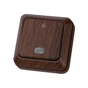 Переключатель на 2 направления 1-кл. открытой установки с подсветкой IP20 10А, бук «Ладога» TDM