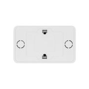 Розетка двойная 2П+З открытой установки с з/ш IP20 16А, белая «Ладога» TDM