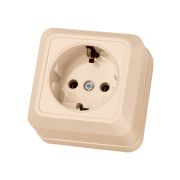 Розетка 2П+3 открытой установки IP20 16А 250В (керамика) сл. кость «Ладога» TDM