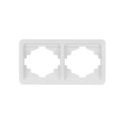 Рамка 2-ая горизонтальная белая «Валдай» TDM