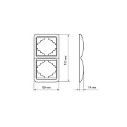Рамка 2-ая вертикальная белая «Валдай» TDM