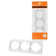 Рамка 3-ая горизонтальная белая «Валдай» TDM