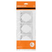 Рамка 3-ая вертикальная белая «Валдай» TDM