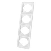 Рамка 4-ая вертикальная белая «Валдай» TDM