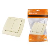 Выключатель 2 кл. 10А сл. кость «Онега» TDM