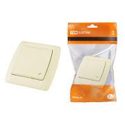 Розетка с крышкой 2П+З 16А 250В IP44 сл. кость «Онега» TDM