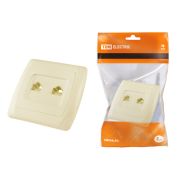 Розетка двойная телефонная RJ11 сл. кость «Онега» TDM