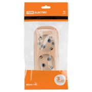 Колодка розеточная 2 гнезда 2П+З 16А 250В «Эко» (сосна) TDM