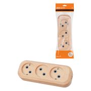 Колодка розеточная 3 гнезда 2П б/з 10А 250В «Эко» (сосна) TDM