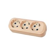 Колодка розеточная 3 гнезда 2П+3 16А 250В «Эко» (сосна) TDM