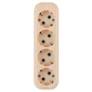 Колодка розеточная 4 гнезда 2П+3 16А 250В «Эко» (сосна) TDM