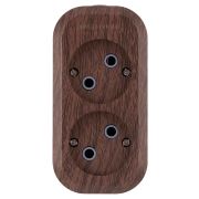 Колодка розеточная 2 гнезда 2П б/з 10А 250В «Эко» (бук) TDM