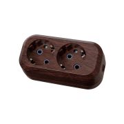 Колодка розеточная 2 гнезда 2П+З 16А 250В «Эко» (бук) TDM