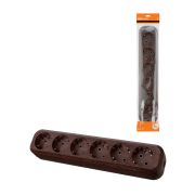 Колодка розеточная 6 гнезд 2П+3 16А 250В «Эко» (бук) TDM