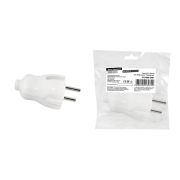 Вилка б/з белая 6А 250В серии «Народная»