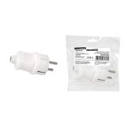 Вилка прямая с/з белая 16А 250В серии «Народная»