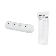 Колодка розеточная 4 гнезда 2П б/з 10А 250В белая серии «Народная» К4-2000