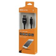 Дата-кабель, ДК 7, USB - micro USB, 1 м, тканевая оплетка, черный, TDM